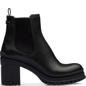 Prada Black Calf Leather Boots/Booties 7.5